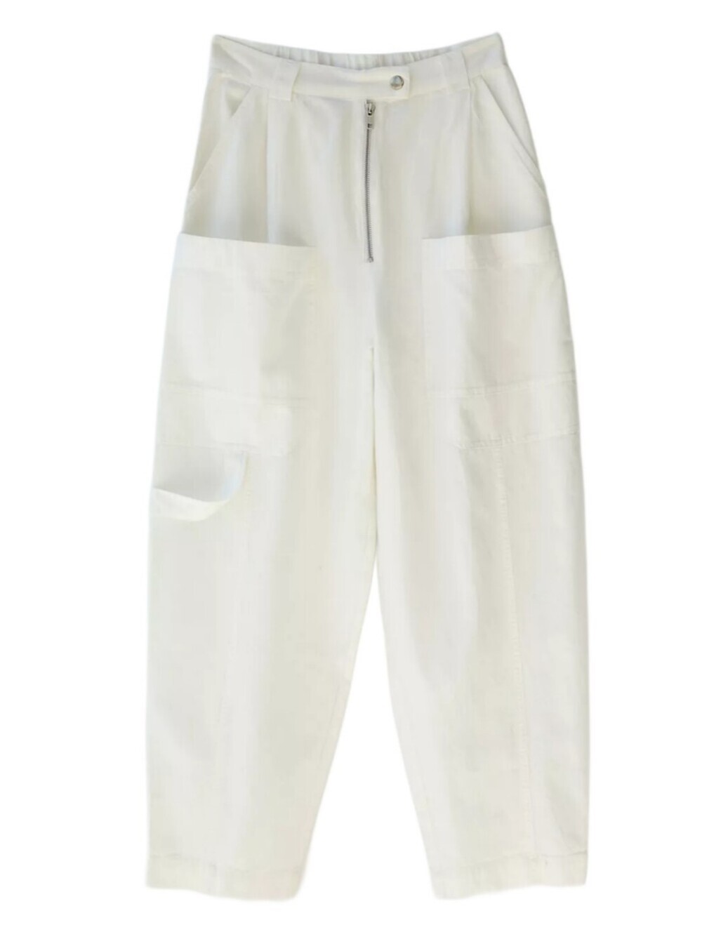 Urban Outfitters Womens White Kinley Linen High-Waisted Cargo Pants Size 2